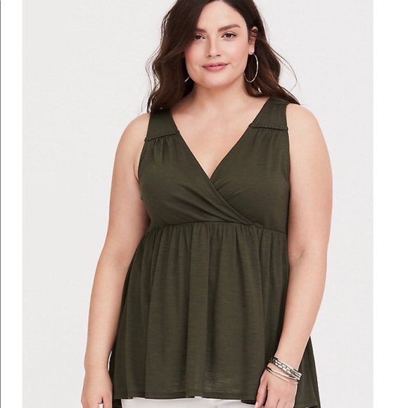 torrid Tops Torrid Olive Green Sleeveless Top Poshmark